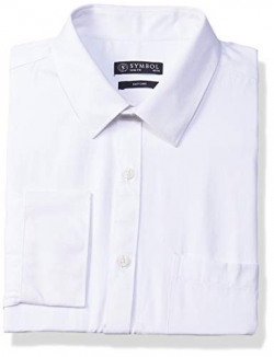 Amazon Brand - Symbol Men's Solid Slim fit Formal Shirt (SFS-02-BIRD Eye_White 40)