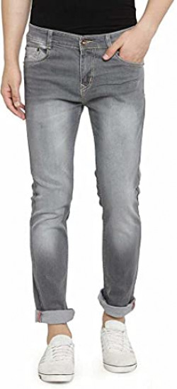 Ben Martin Men's Grey Denim Slim Fit Strechable Jeans