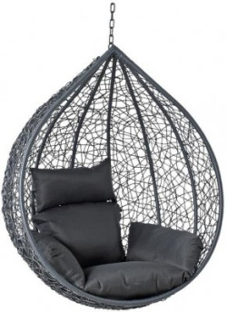 Furniture kart Hammock Black & Silver(Grey) Steel Large Swing(Silver, Pack of 3, Pre-assembled)