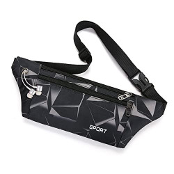 Fanny Pack for Men & Women - Eastern Eagle Waterproof Waist Bag Pack with Adjustable Strap for Travel Sports Running (Black)