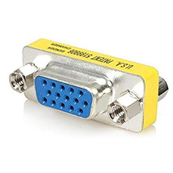SAMZHE VGA Female to Female Gender Changer Cable Extender Joiner (Silver) (Model: MST-177)