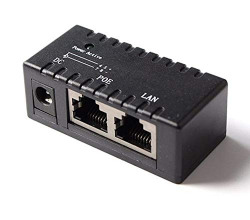 SAMZHE Passive POE Over Ethernet RJ-45 Injector Splitter Wall Mount Adapter (Black) (MST-982)