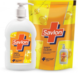Savlon Deep Clean Germ Protection Liquid Hand Wash Pump + Refill(2 x 187.5 ml)
