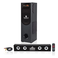 Tronica TR-1500 Deep Bass Sound Bar with Subwoofer 2.1 Channel Home Theatre System with 50W Premium Signature Sound, Multiple Connectivity Modes, Master Remote and Sleek Finish (Black)