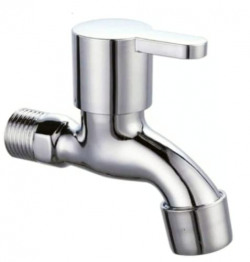 Rutu Marketing Mini Bibcock Bathroom Tap with Foam Flow and Silver Chrome Finish Pack of 1