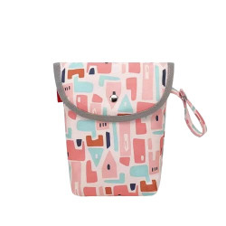 Waterproof Wet Bag Diaper Bag Organizing Pouches Washable Baby Travel Essential Swim Bag Wet Dry Bag (Pink- Abstract)