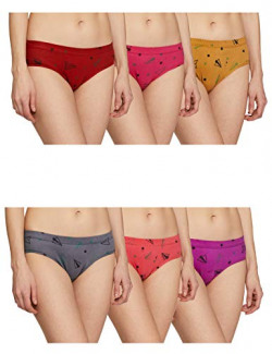 Fabme Women's Cotton Panties ( Pack of 6 ) ( 3XL ), (Model: Printed)