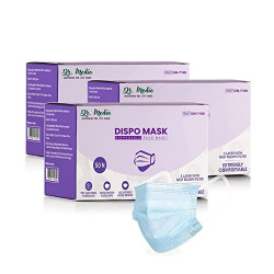 Dr. Medio Dispo Mask 3 Ply Mask With Softest Ear Loops (Pack of 3) 150 Pcs, Blue