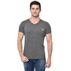 VIMAL JONNEY Men's Classic Fit T-Shirt (V-ANTHRA01-S_Grey_Small)