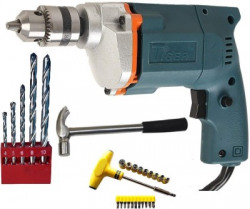 Qualigen Electric Drill Machine with Drill & Screwdriver Bits Pistol Grip Drill (10 mm Chuck Size) Pistol Grip Drill(10 mm Chuck Size)
