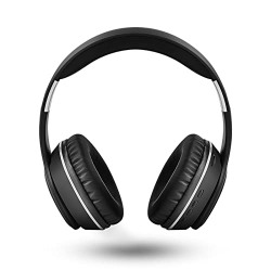 Croma Bluetooth Headphone with Built in mic, Wireless Over the Ear Headphones, Playback time up to 16 Hours, Supports 3.5mm aux in connectivity, Foldable Design (12 Months Warranty) (CREEH1904sHPA4,Black)