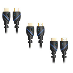 C&E CNE508092 (12 Feet/3.6 Meters) High Speed HDMI Cable Male to Male with Ethernet and Audio Return (3 Pack) (Black)