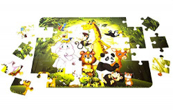SUPER TOY Big Size Wild Animal Jigsaw Puzzle Toy for Kids of Age 3-12 Years - Multicolor