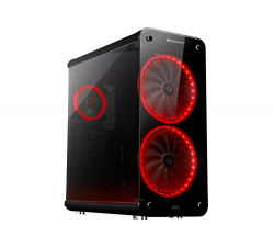 Zebronics Zeb-Zeus Premium Cabinet Comes with Sliding Tempered Glass Side Panel,Magnetic Dust Filter, Side RGB LED Strips, Dual 200mm Front RGB Fans, Rear 120mm RGB Ring