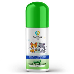 ZOIVANE Powder for Ticks in Dogs | Powder for Persian Cat, Pet Accessories, Powder for Puppy - 150ml - Pack of 01