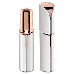 SUNSHREE Skincare Facial Hair Removal Machine for Women - Chin, Cheek, Eyebrow, Upper Lip Hair Remover for Women - Lipstick Shaped (White)