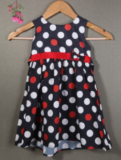 3SIX5 Girls Midi/Knee Length Casual Dress(Black, Sleeveless)