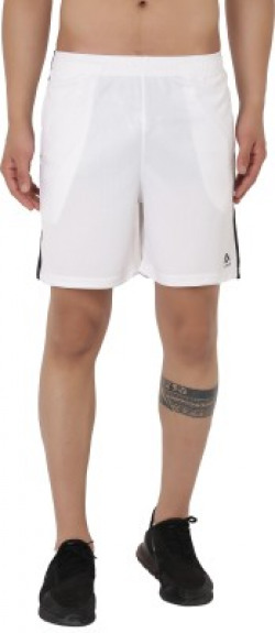 MM FIT Solid Men White Regular Shorts
