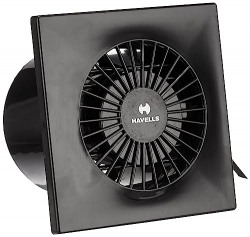 Havells Ventil Air DXZ 100mm Exhaust Fan| Duct Size: 3.9, Cut Out Size: 4.1, Watt: 18, RPM: 2500, Air Delivery: 90, Suitable for Kitchen, Bathroom, and Office, Warranty: 2 Years (Black)