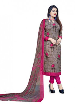 HANOBA Women's Leon Synthetic Unstitched Dress Material with Dupatta (48283_H, Free Size)