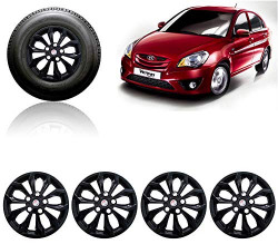 Auto Pearl Car Full Black Wheel Cover Caps 14" Press Type Fitting for - Hyundai Verna Transform
