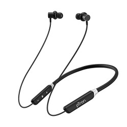 pTron InTunes Pro ENC (Environment Noise Cancellation) Bluetooth 5.2 Wireless Headphones, 24Hrs Playtime, Low Latency, Deep Bass, Crystal Clear Calls, IPX4 Water Resistant & Voice Assistance (Black)