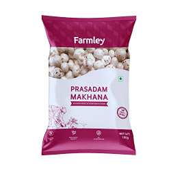 Farmley Prasadam Makhana Fox Nuts 100 g | Big Size Phool Makhana Indian Snacks