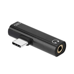 Technest Type C to 3.5 mm Audio and Charging Connector | 2 in 1 Earphone Adapter for All Type C Smartphones