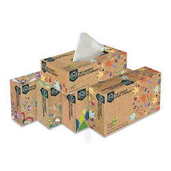 The Honest Home Company 2 Ply Facial Tissues Box - 100 Pulls - Pack of 5 (500 Pulls)