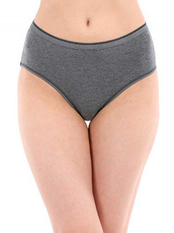 Clovia Cotton Mid Waist Hipster Panty (PN2684P05_Grey_L)