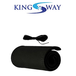Kingsway kkmstcbk00039 PU Leatherite Stiched Steering Cover for Hyundai Elite I-20 (Black)