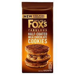 Fox's Fabulous Half Coated Milk Chocolate Cookies 175g