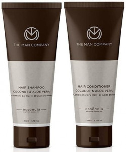THE MAN COMPANY Coconut Shampoo and Conditioner with Aloevera & Castor Oil | Hair Care Combo Pack for Hair Growth, Deep Nourishment, Soft and Silky Hair(2 Items in the set)