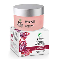 Kaya Red Grape & Niacinamide Skin Radiance Night Mask | Face Gel With Licorice & Manjistha | For Skin Brightening & Even Tone | Anti-Ageing Night Mask For All Skin Types | 50g