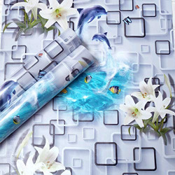 Amazon Brand - Solimo PVC Self-Adhesive WallPaper, 3D Lily, 45 x 500 cm