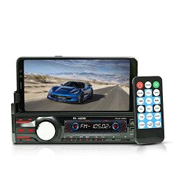 GoMechanic Godryft BT03 Premium Universal Fit Bluetooth Mini Car Stereo with in-Built Smartphone Holder, MP3 Player with FM, AUX & USB