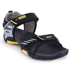 Campus Men Corel Blk/Gry Leather Running Sport Shoe-6 UK (3K-490)
