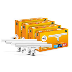 wipro 12W 3D LED Bulb, (White, Standard) - Pack of 4