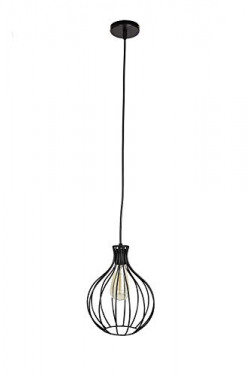 Tu Casa HG-08a Pot Shape Metal Wire pendent Light Iron Holder Type e-27 Size 10.5x8x30.5-(Bulb not Included)