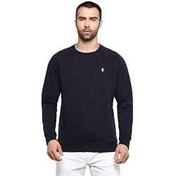 Red Tape Men's Cotton Round Neck Sweatshirt (RWS0034_Navy_L)