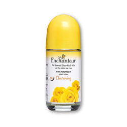 Enchanteur Charming Roll-On Deodorant for Women, 50ml with Roses, Muguets & Cedarwood Extracts
