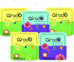 AIRODO Air Freshener Power Pocket Gel | Luxury Fragrance Booster | Assorted Mix Scents Refill(5 x 10 g)