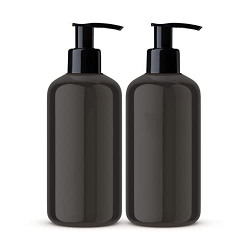 HARRODS Pump Bottle, Empty Black Plastic Pump Bottles, Soap Dispenser, Durable Refillable Containers for Liquid Soap, Shampoo, oils 300ml (2Pcs)