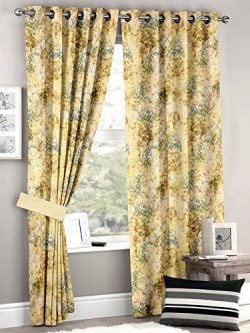 HOMEC Silky Look Digitally Printed Single Door Curtain (Size - Door 46 X 84 inch/Color -Multi)