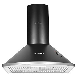 Faber 60 cm 1000 m/HR Pyramid Kitchen Chimney || 12 year warranty on Motor|| Motor- 240 Watt (HOOD CLASS PRO PB BK LTW 60, Baffle Filters,Black)
