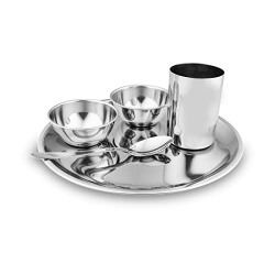 Shri & Sam Stainless Steel Delight Dinner Set, 5 Pieces
