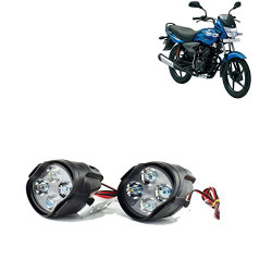 Adroitz Motorcycle/Bike 4 Led Headlight Bulb/Fog Light For Hero Splendor I Smart (12W, Set of 2)