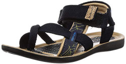 Walkaroo Boys Faux Leather Blue Outdoor Sandals - 12 Kids UK (W1597)
