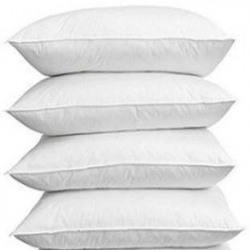 WILD MINT Microfibre Solid Sleeping Pillow Pack of 4(White)