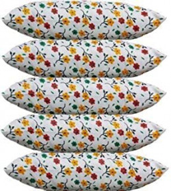 Ultra Soft Microfibre Floral Printed Pillow Set (Multicolored_Size- 16 x 24 inches_Pack of 5)